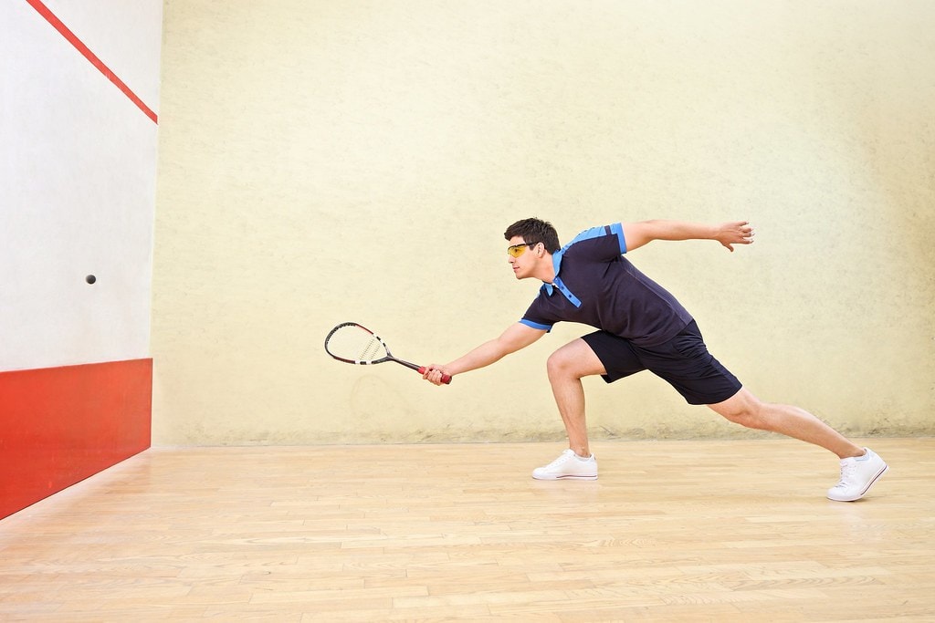 Athlètes de Squash en pleine action