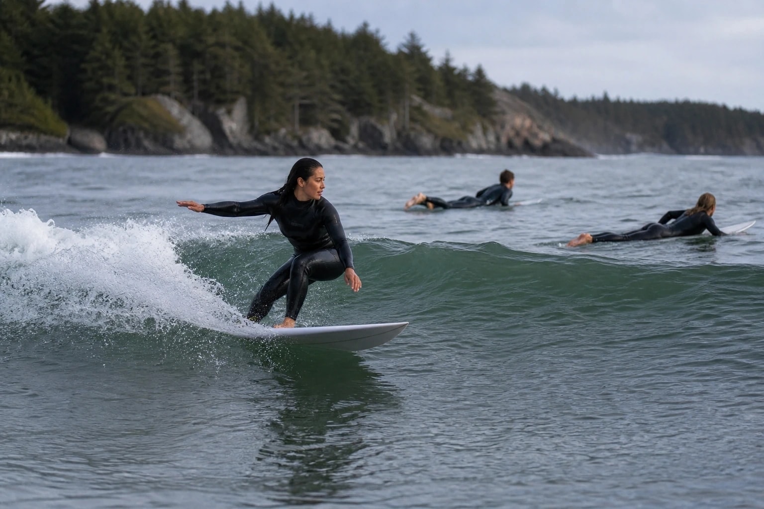 Athlètes de Surf en pleine action